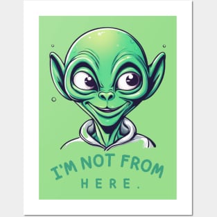 Hilarious Alien T-Shirt Design Posters and Art